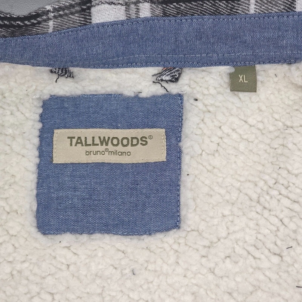 Tallwoods Flannel Shacket Mens XL Tartan Plaid Sherpa Lined Heavyweight Barn - Picture 5 of 16
